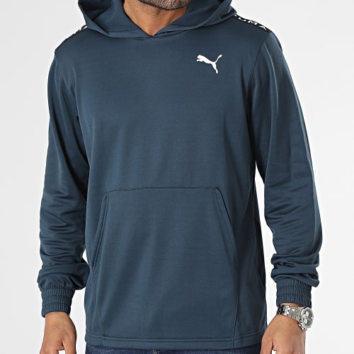 Sweat Capuche A Bandes 523192 Bleu Marine