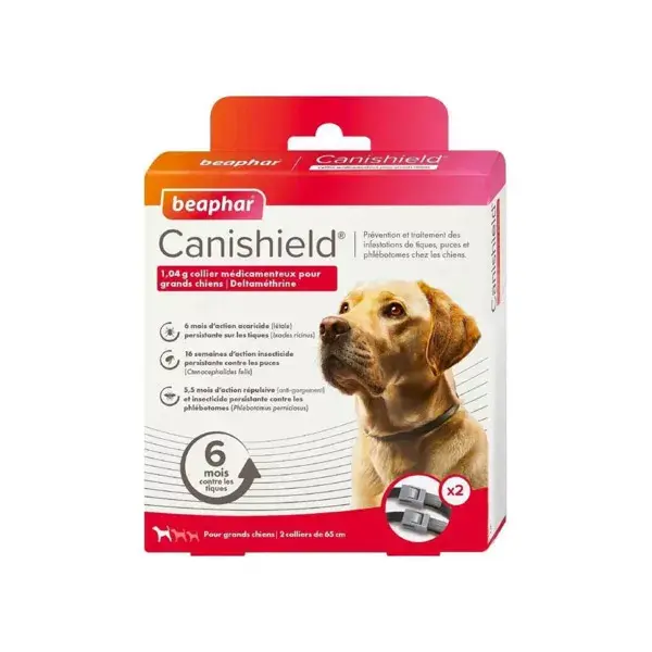 Coleira Beaphar Canishield para cães de grande porte (2 unidades)