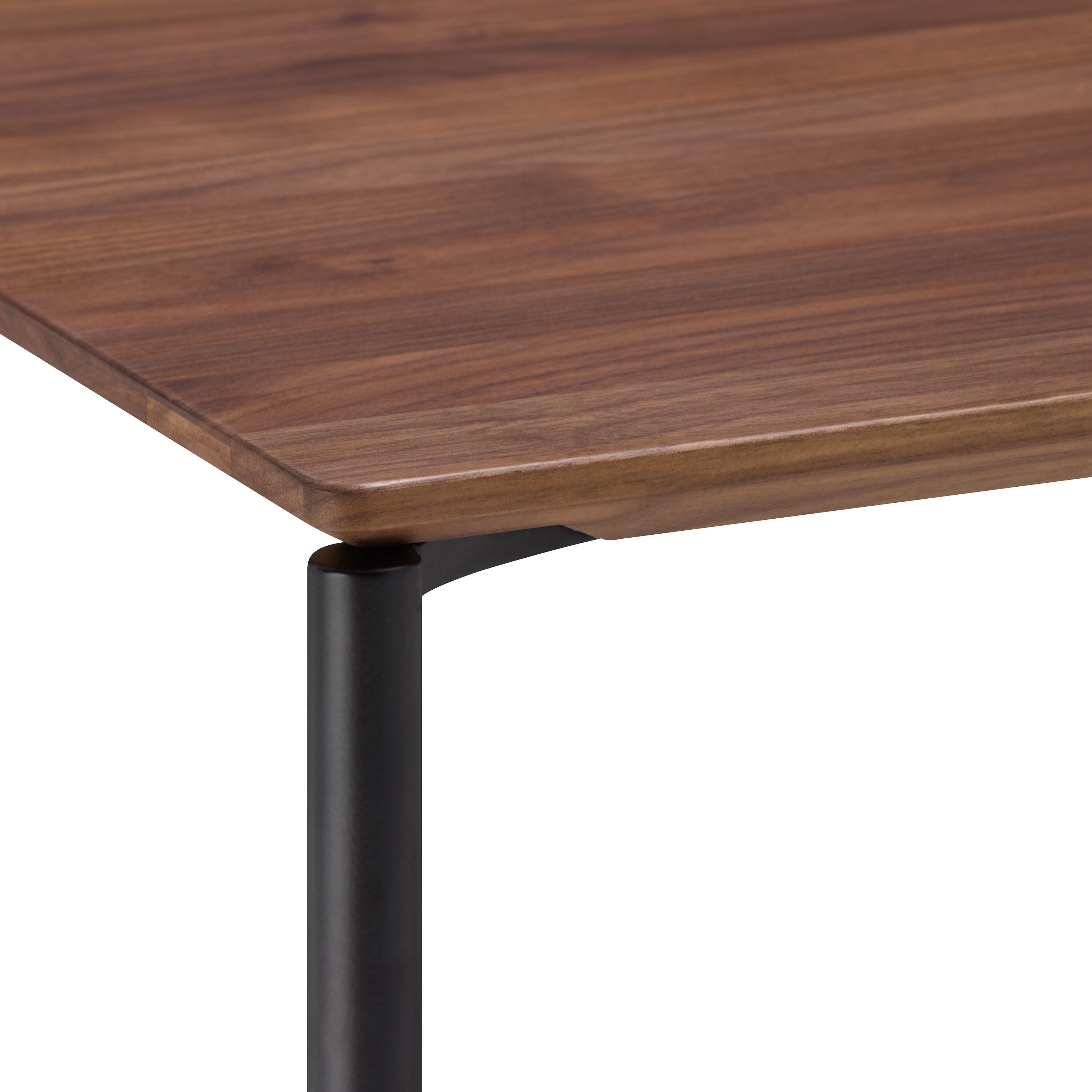 BAO Salontisch - Nussbaum massiv / schwarz / B: 90.0 cm x T: 90.0 cm x H: 40.0 cm