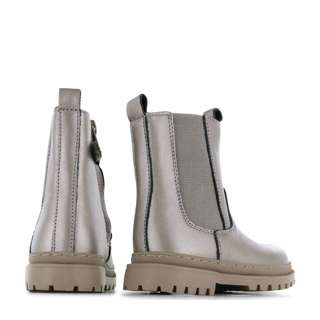 Shoesme leren chelsea boots champagne/goud