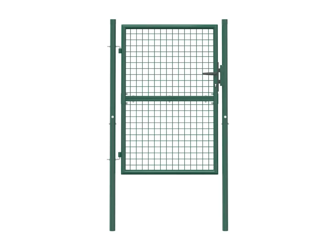 Portail de cl?ture acier 100x125 cm vert