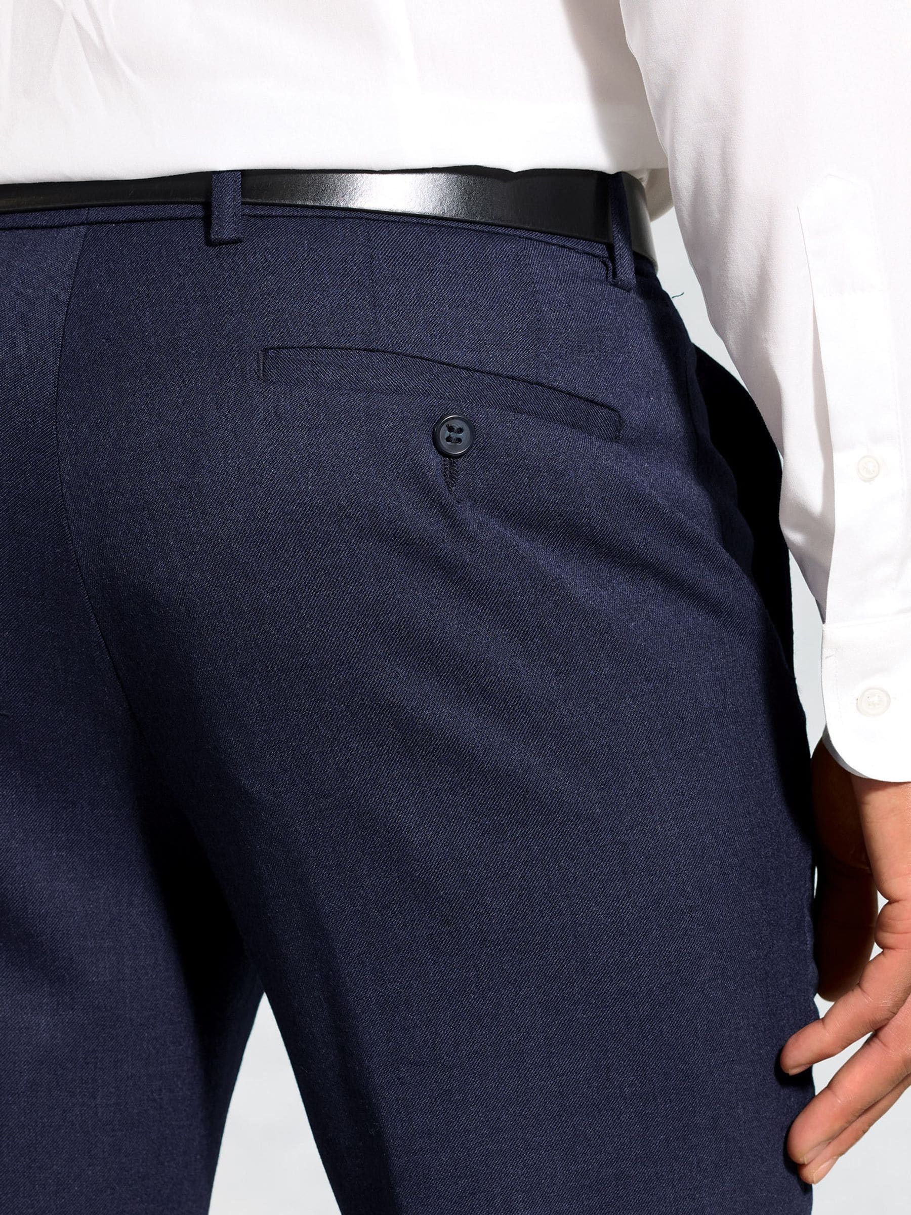 Lichtblauw - Brook Taverner Flannel Trousers