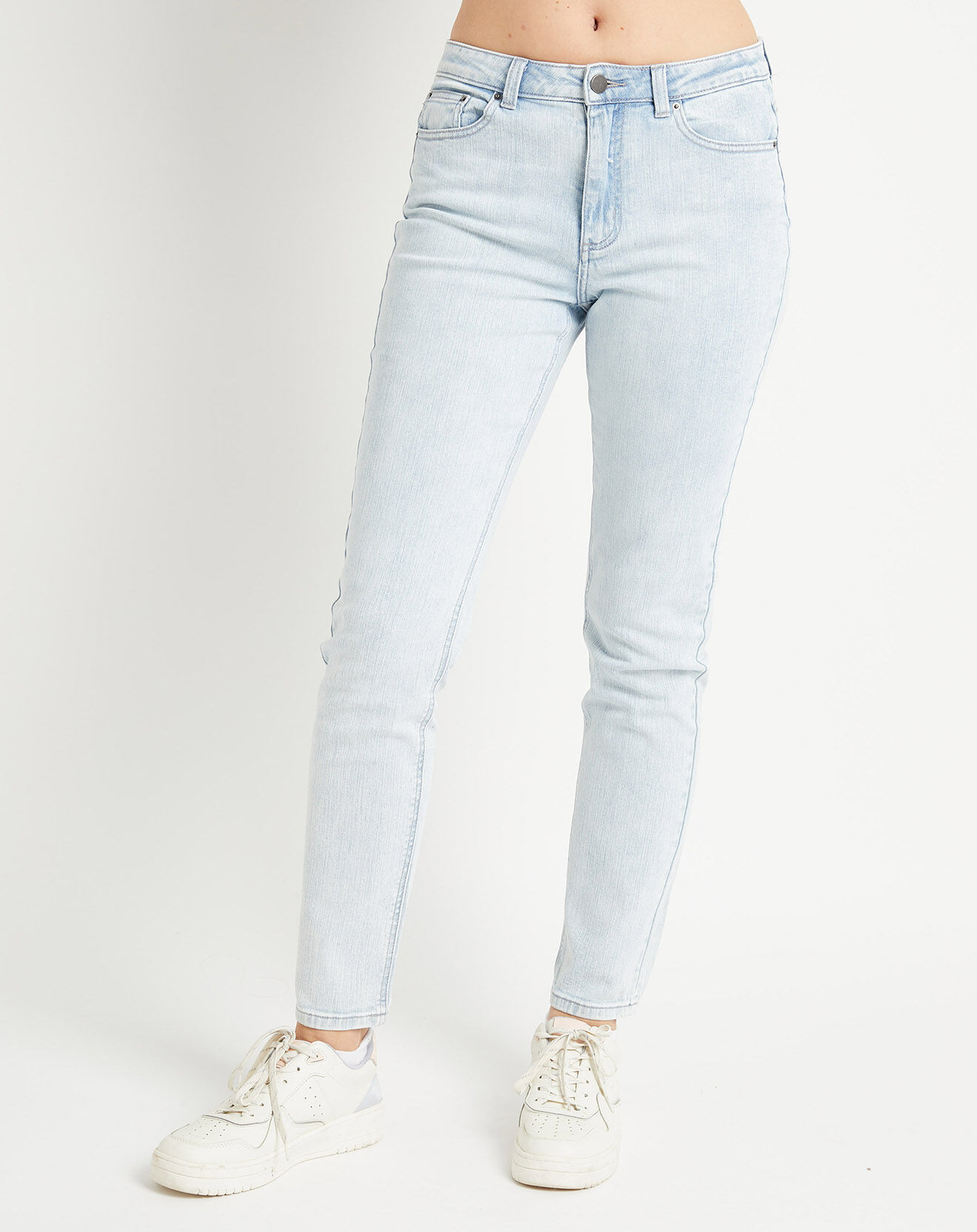 Galeries Lafayette Jean en Coton Bio Lregular bleu moyen