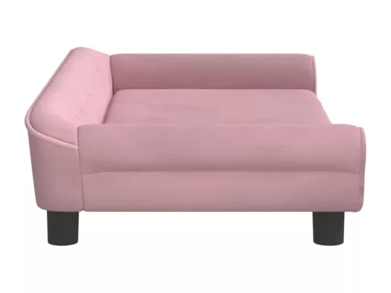 Canapé pour enfants rose 100x50x26 cm velours