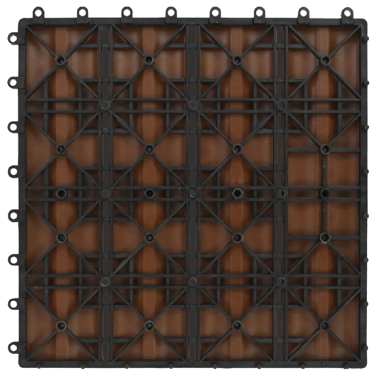 vidaXL Carreau Terrasse WPC 30x30 Marron