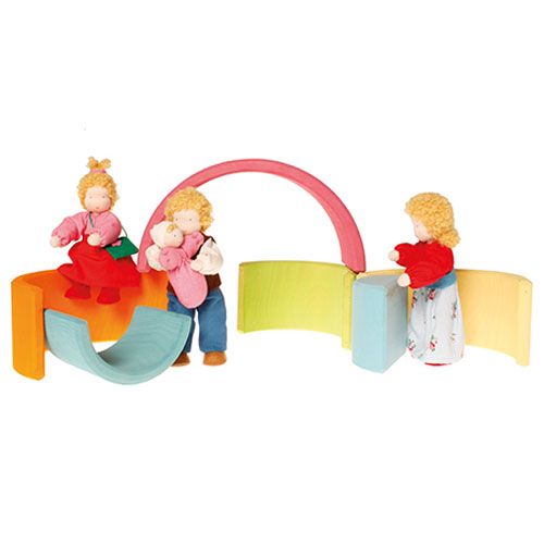 Grimm's regenboog stapeltoren pastel - 6 bogen 17 cm