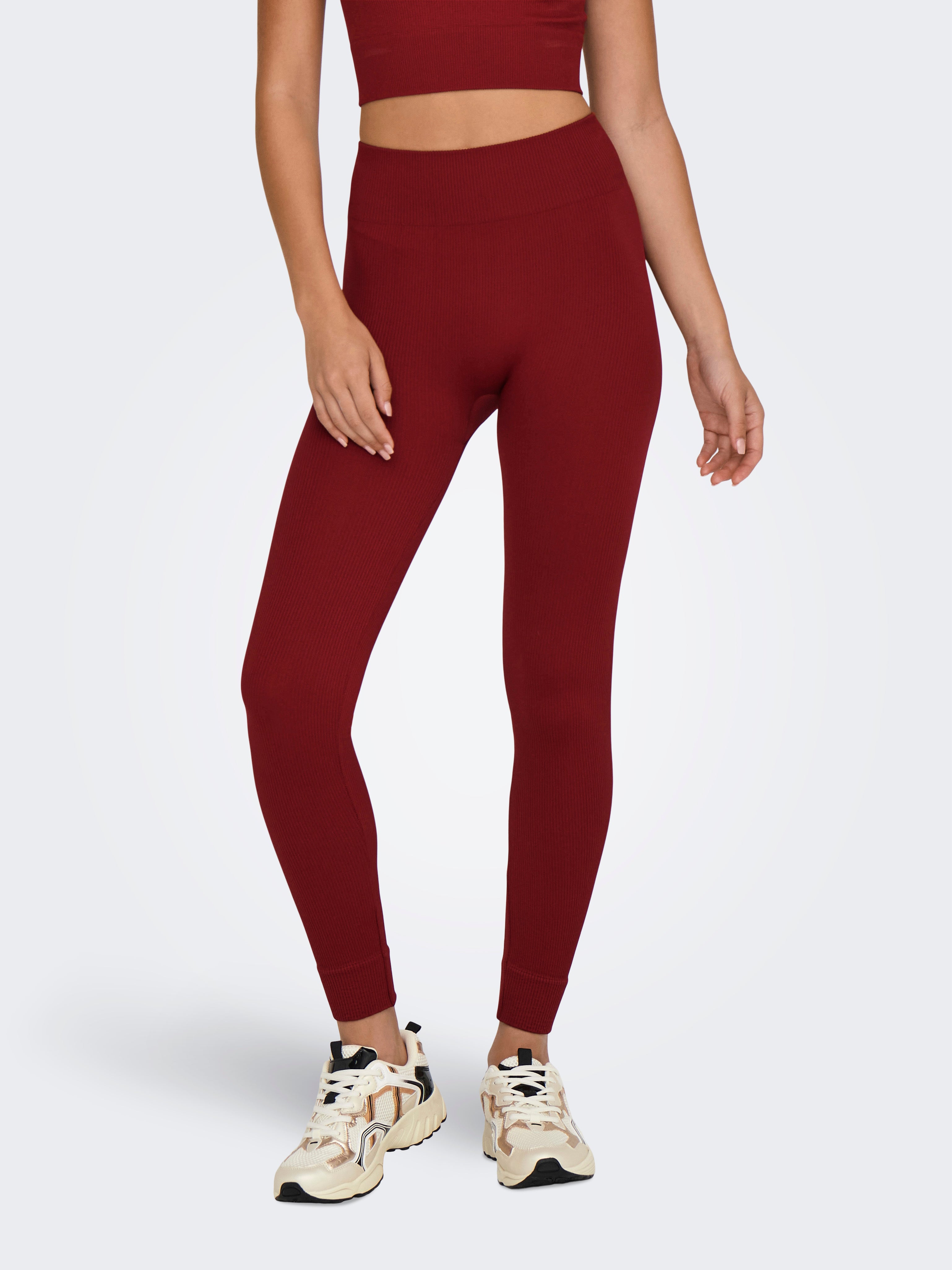 ONPJAIA Hohe Taille Enger Schnitt Sportleggings Sun-Dried Tomato