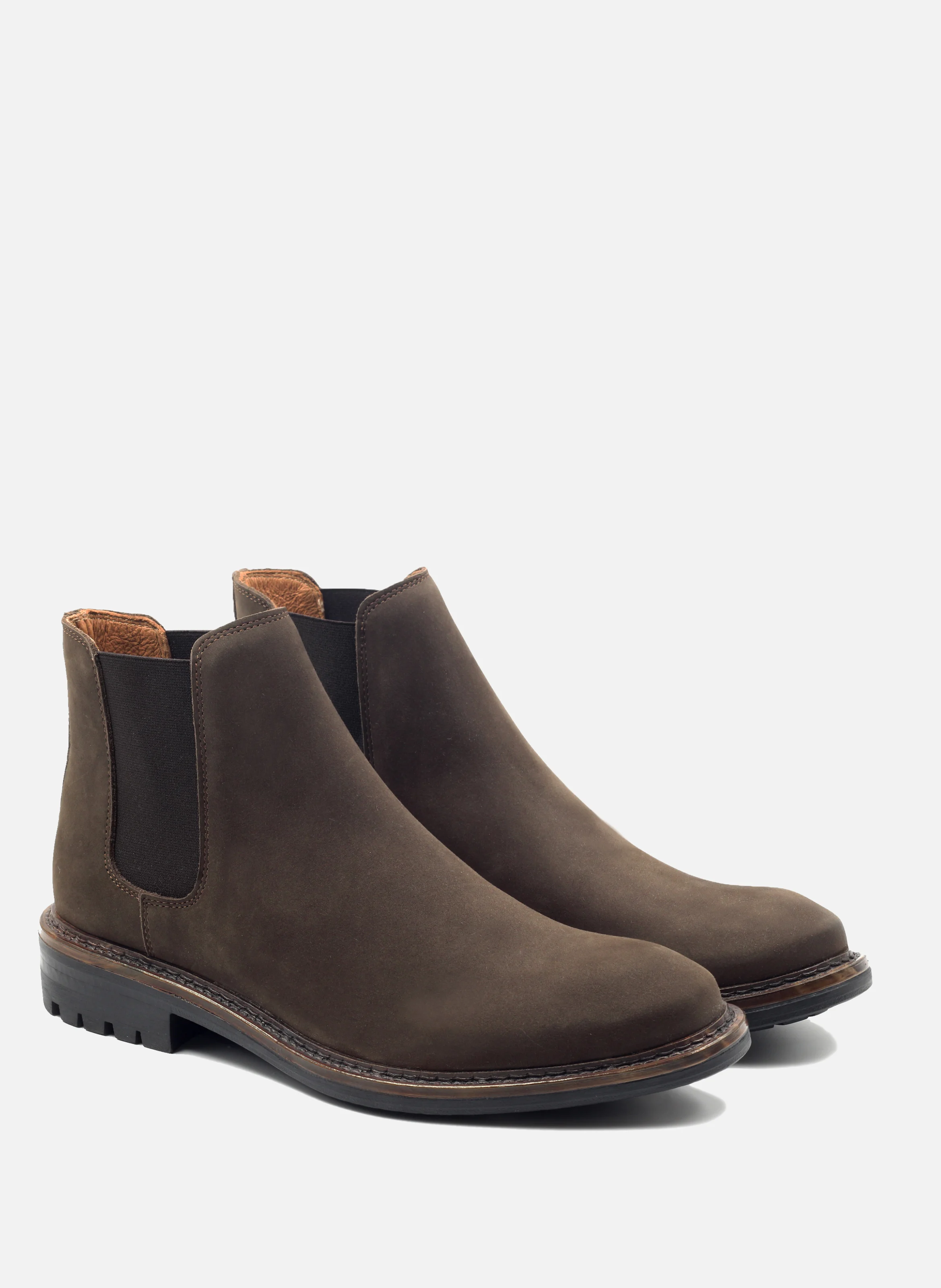 Chelsea basse cuir nubuck | Marron