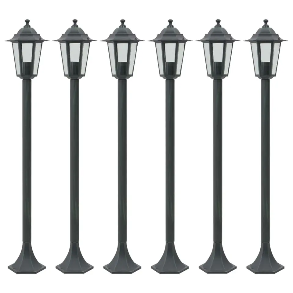 vidaXL - Tuinpaallamp - Groen - Aluminium - 6 stuks