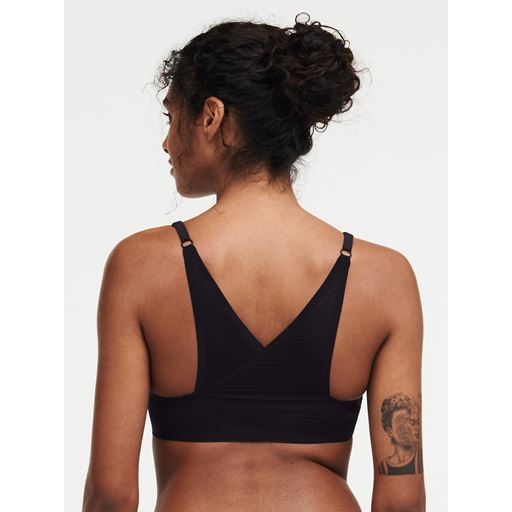 Chantelle Softstretch Stripes Foret Bøjlefri BH, Sort, M/L