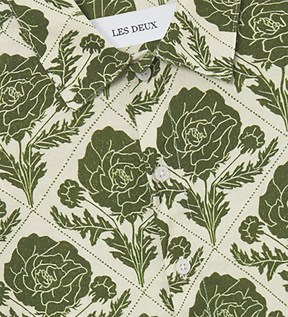 Les Deux Hemd - Lesley Flower Kachel - Vintage Green/Ivory