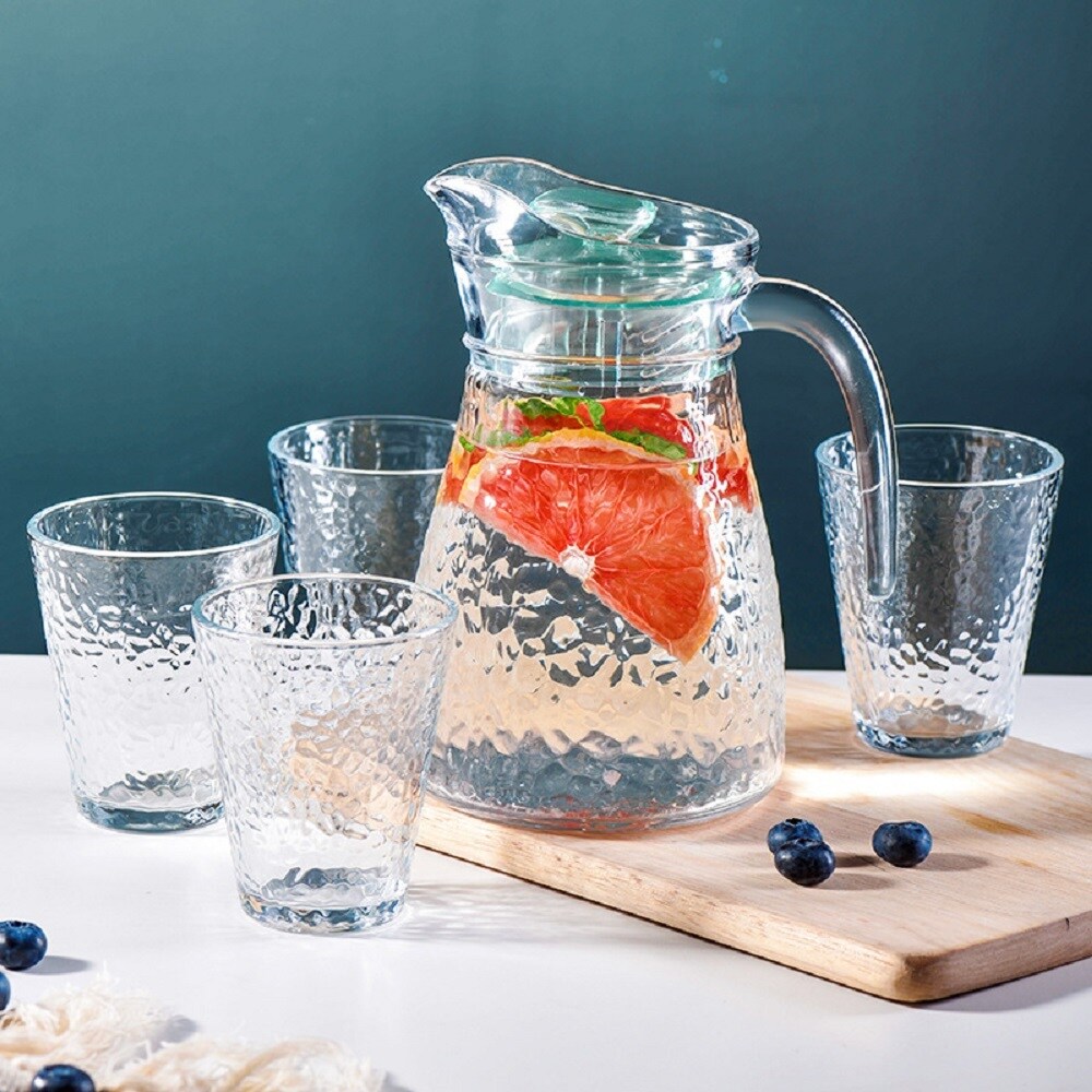5-tlg 1,2 Liter Krug Karaffe 4 Gläser je 220ml GB05