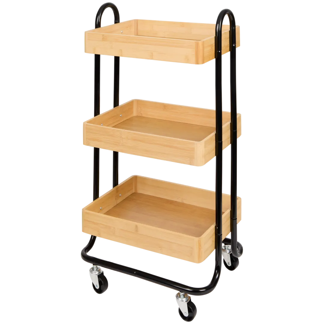 Bamboe trolley 83,5 x 44,5 x 33,5 cm | 3-laags