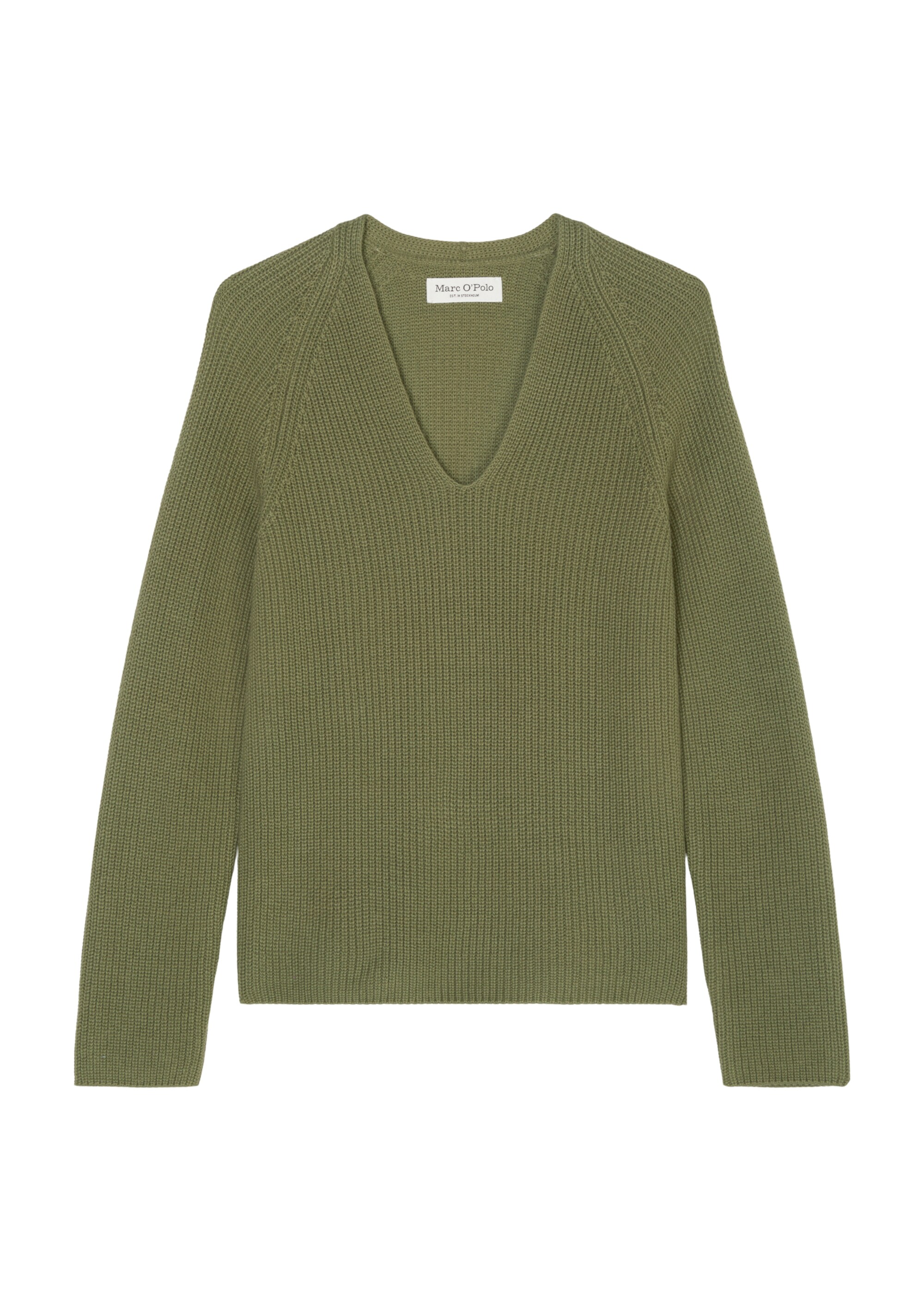 V-Neck-Strickpullover relaxed aus softem Baumwoll-Garn