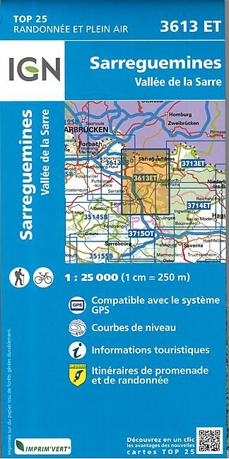 IGN - TOP25 3613ET SARREGUEMINES 1 25 000