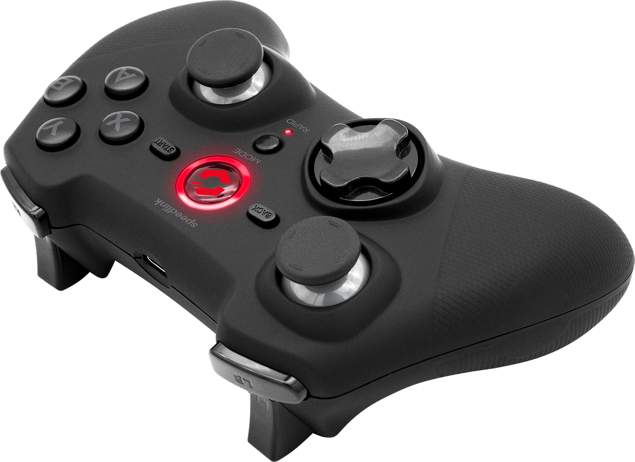 SPEEDLINK RAIT Gamepad - Wireless - for PC/PS3/Switch/OLED, rubber-black