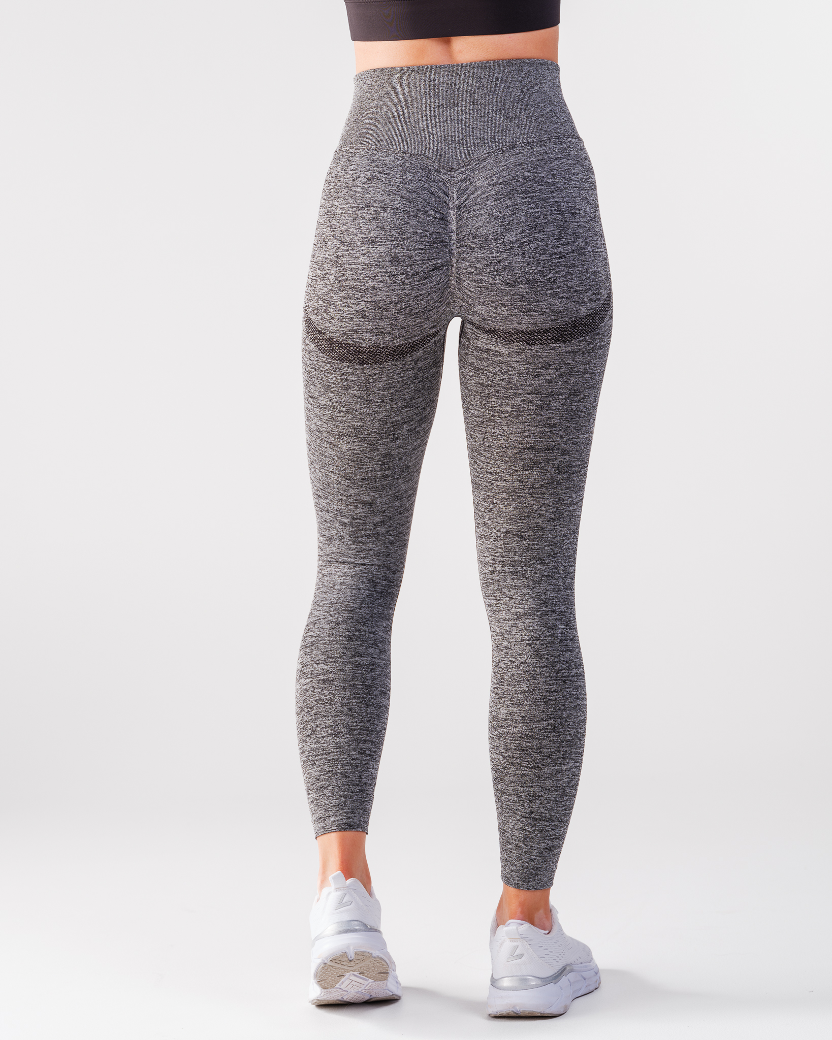 LEVITY Ignite Marl Seamless Scrunch Tights Grey Marl