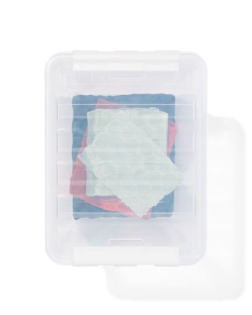 boîte de rangement 25L Madrid transparent 40x30x32