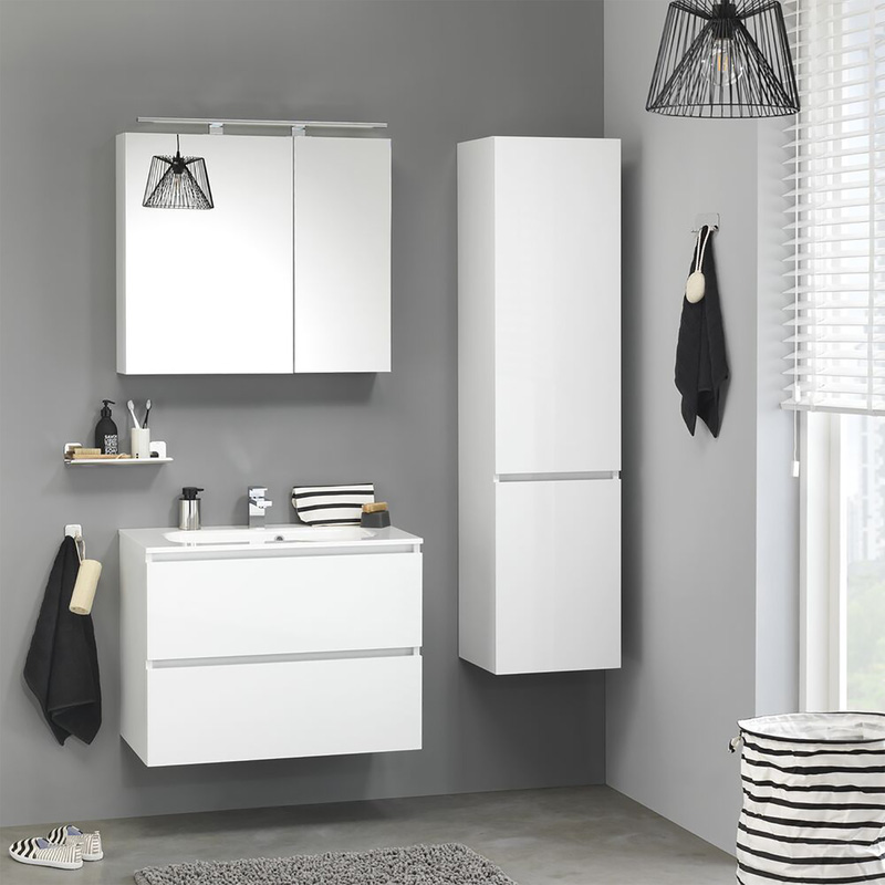 Tiger Loft Hoge kolomkast 40 cm Hoogglans wit
