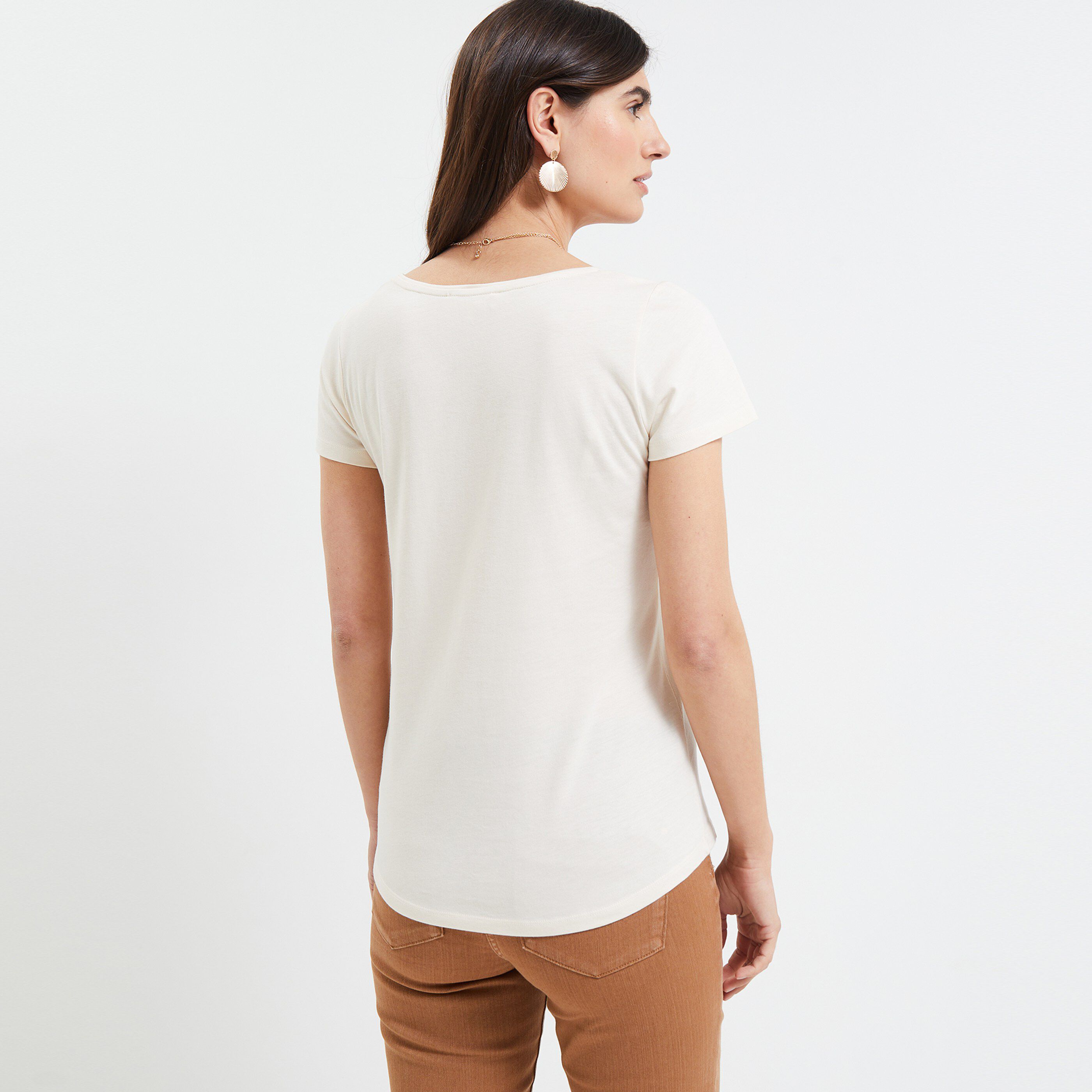 Tshirt imprimé femme - BEIGE