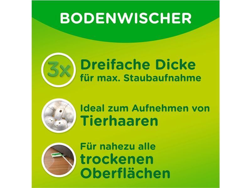 Swiffer Wischtuch 3D Clean 14 Stück Trockene Bodentücher Nachfüllpackung