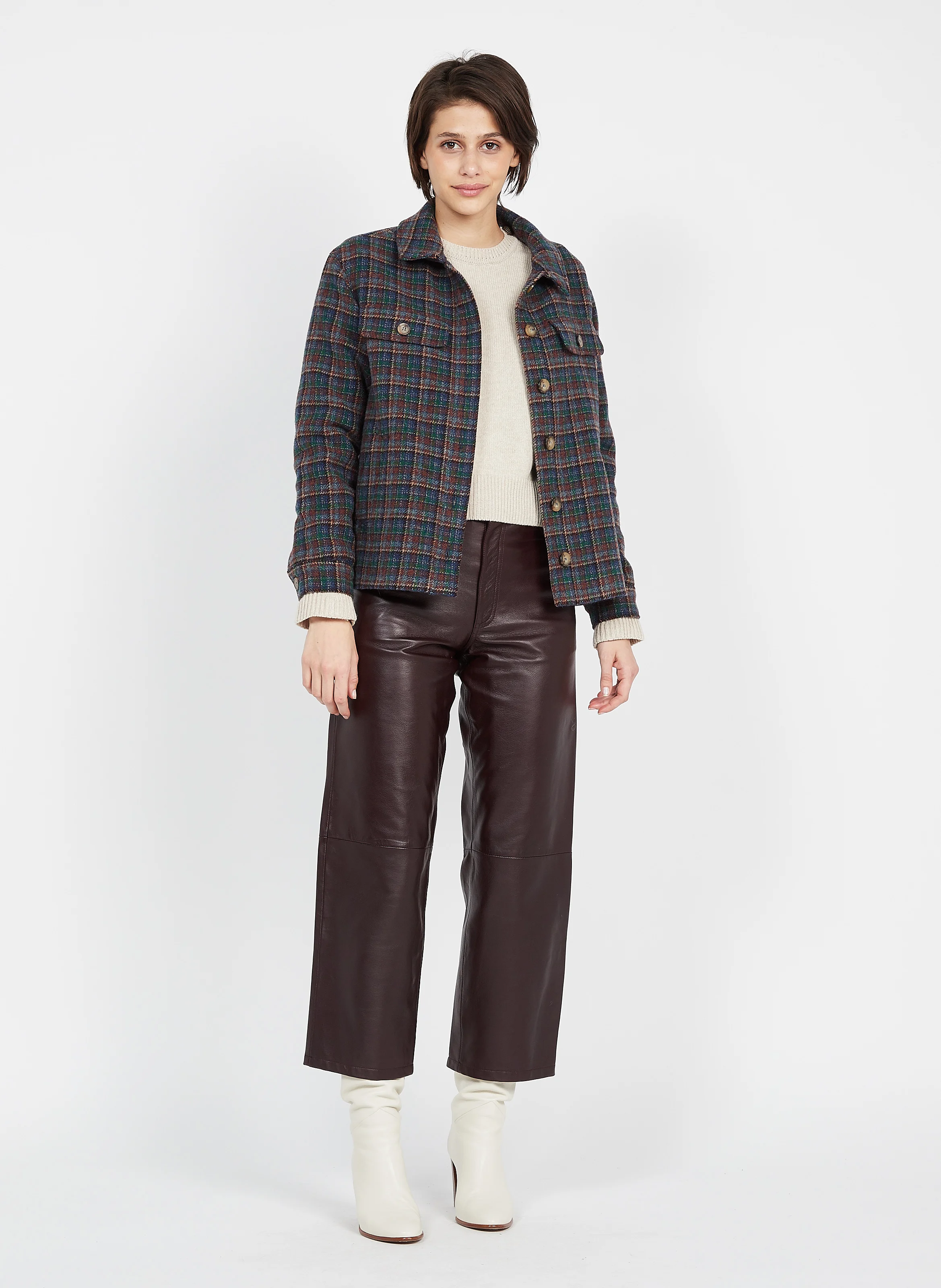 ARISTIDE - Pull col rond en laine mélangée| Beige