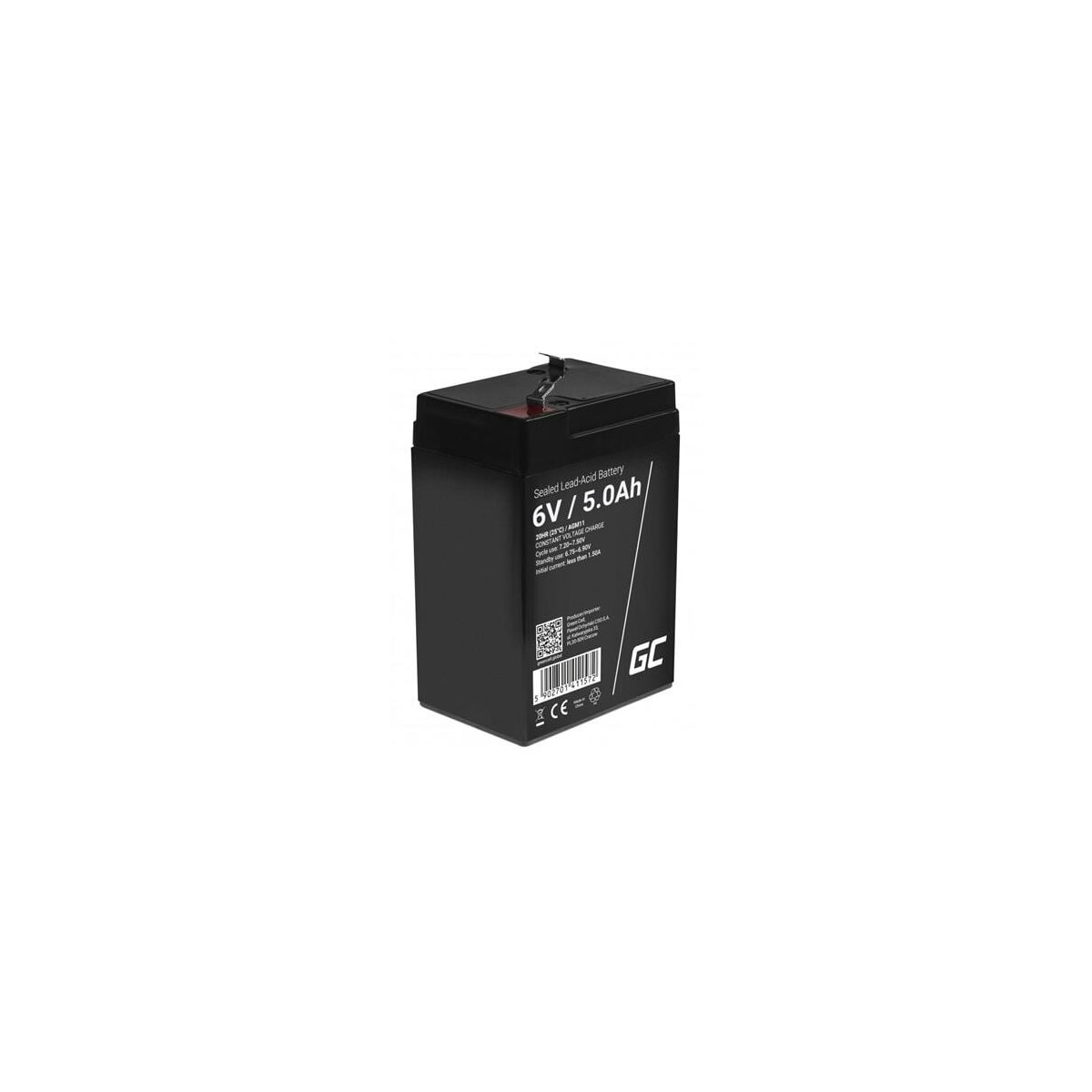 Green Cell AGM Batteri 6V 5Ah