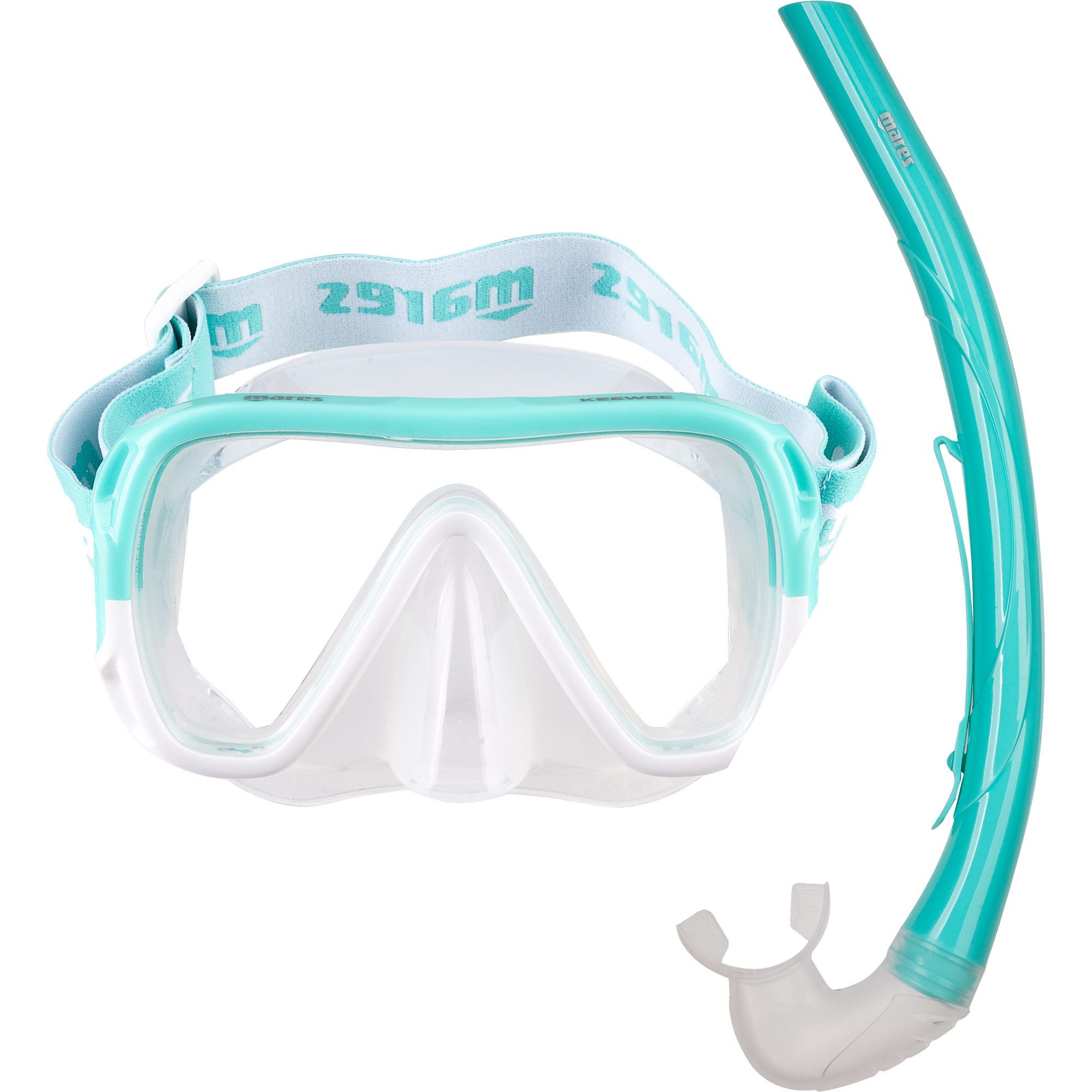 Mares Keewee Combo Schnorchelset mint white clear