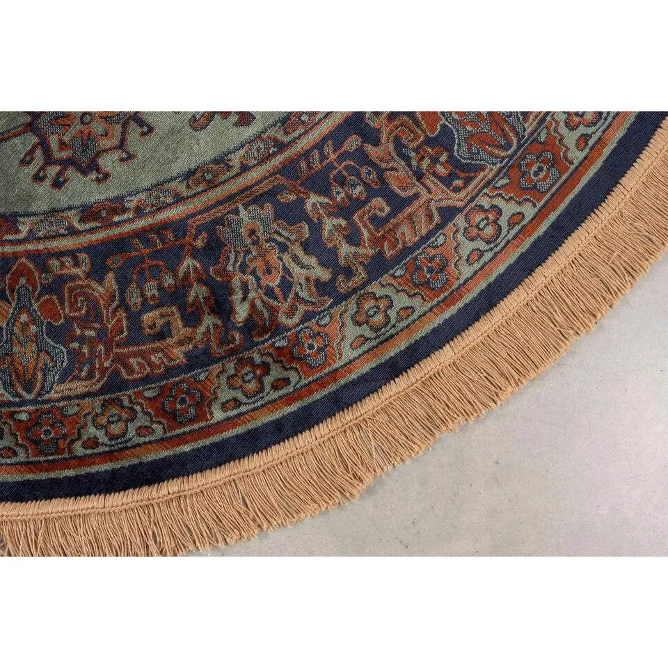 Housecraft Raz Vloerkleed Rond 200 cm Perzisch/ Oosters Motief Groen