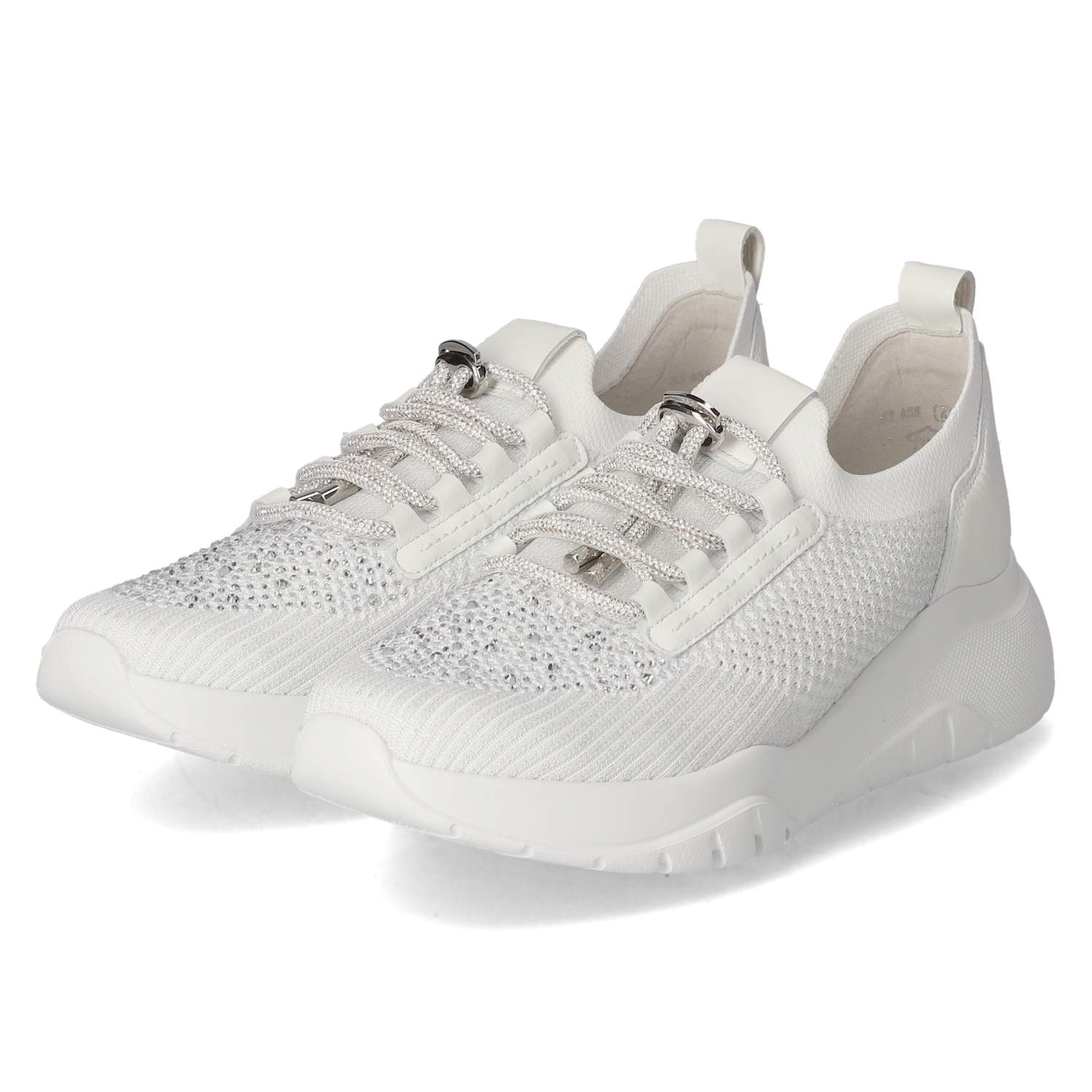Gabor Low Sneaker - weiss (glitter)