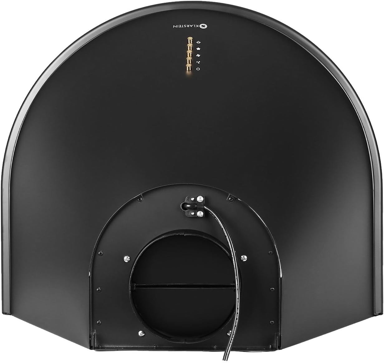 Klarstein Noir - Retro Dunstabzugshaube, Abzugshaube, Edelstahl, 60 cm, 430 m³/h Abluftleistung, drei Leistungsstufen, Abluftbetrieb, Umluftbetrieb möglich, mattschwarz
