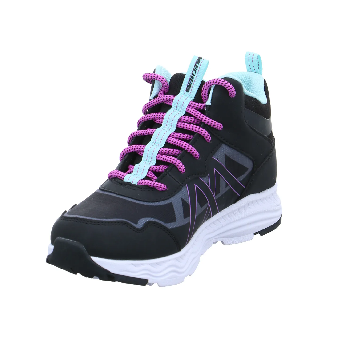 SKECHERS Jugend-Boot Schwarz Textil  Sneaker hoch Waterproof