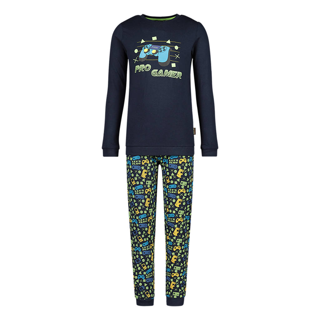 Orange Stars pyjama met printopdruk marine