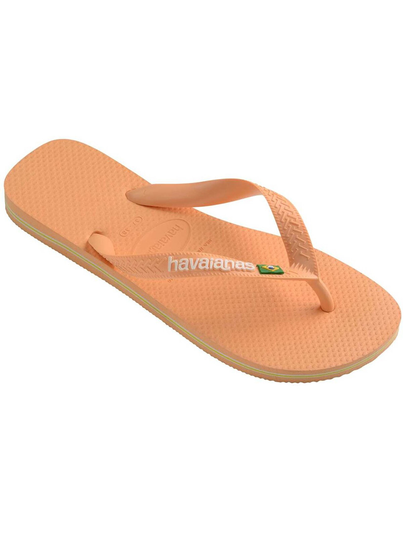 Brazil Logo Peach Flip Flops