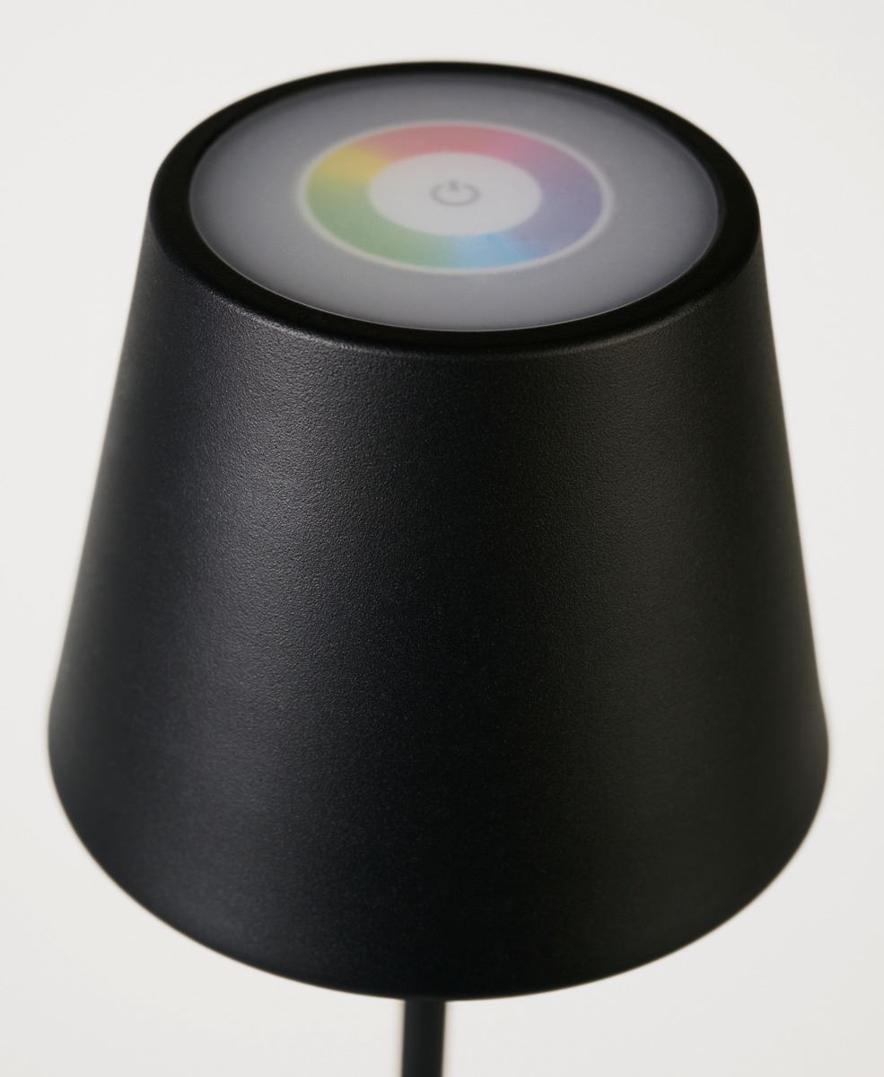 Led lampe svart - 12x12x38 cm