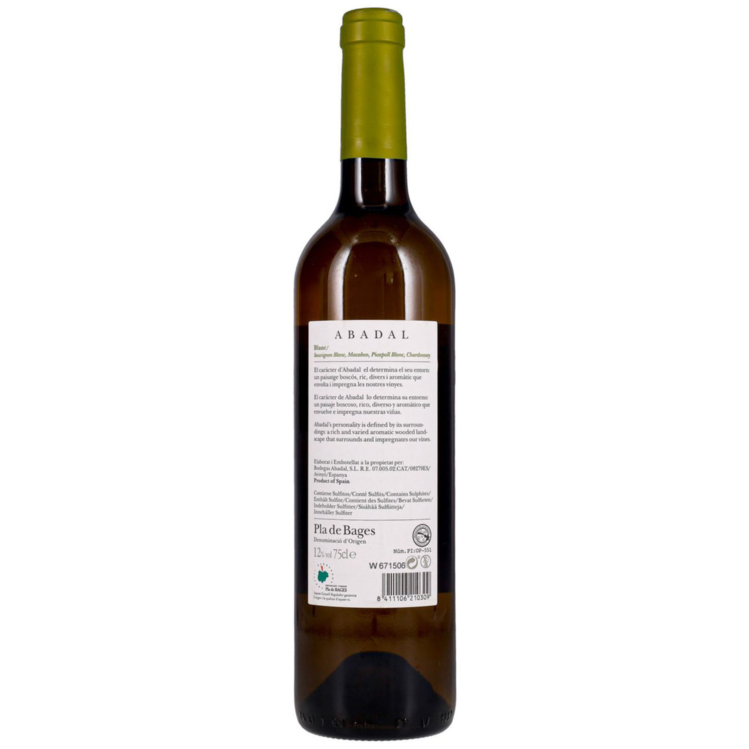 Pla de Bages DO Abadal blanc -75cl