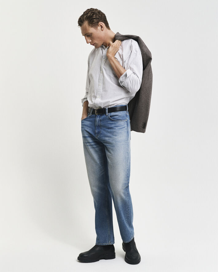 Gant REL HERITAGE POPLIN STRIPE SHIRT White