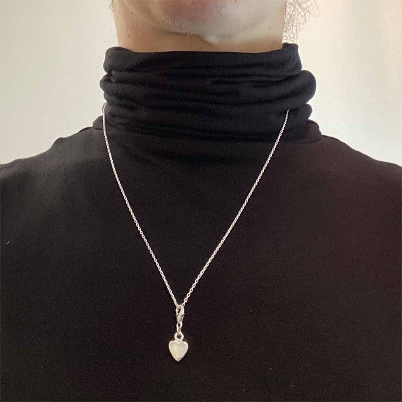 Charm's coeur en argent massif