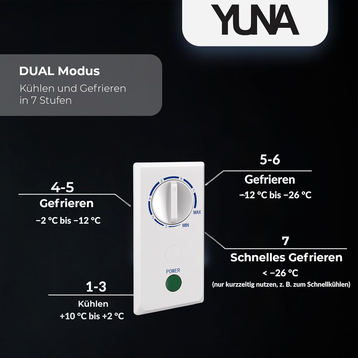 YUNA FROSTER 100 D silber 99 Liter Gefriertruhe Truhe Gefrierfach Gefrierschrank Schrank