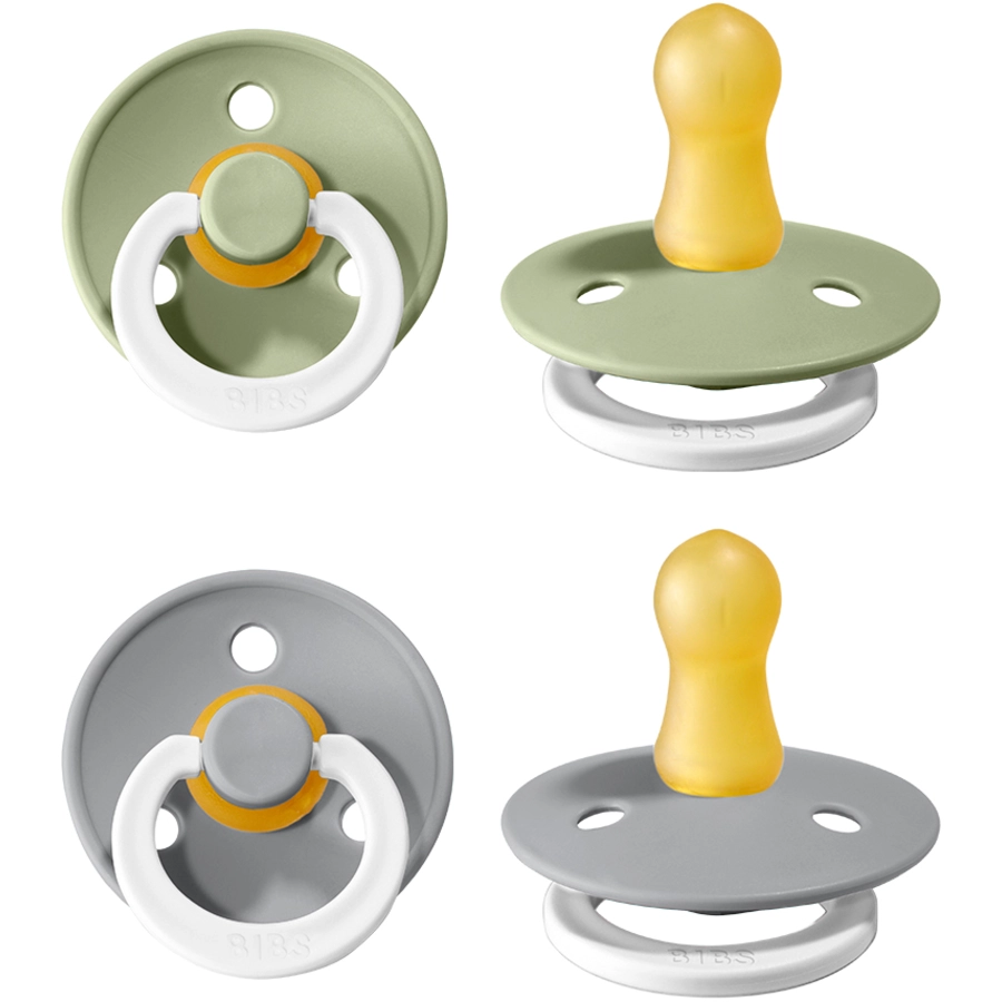 BIBS® Nachtschnuller Colour Sage  Cloud 0-6 Monate, 4 Stk.