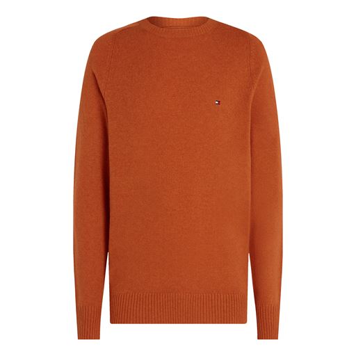 Tommy Hilfiger Lambswool Crew Neck Pullover, Orange Thunder Heather, XL