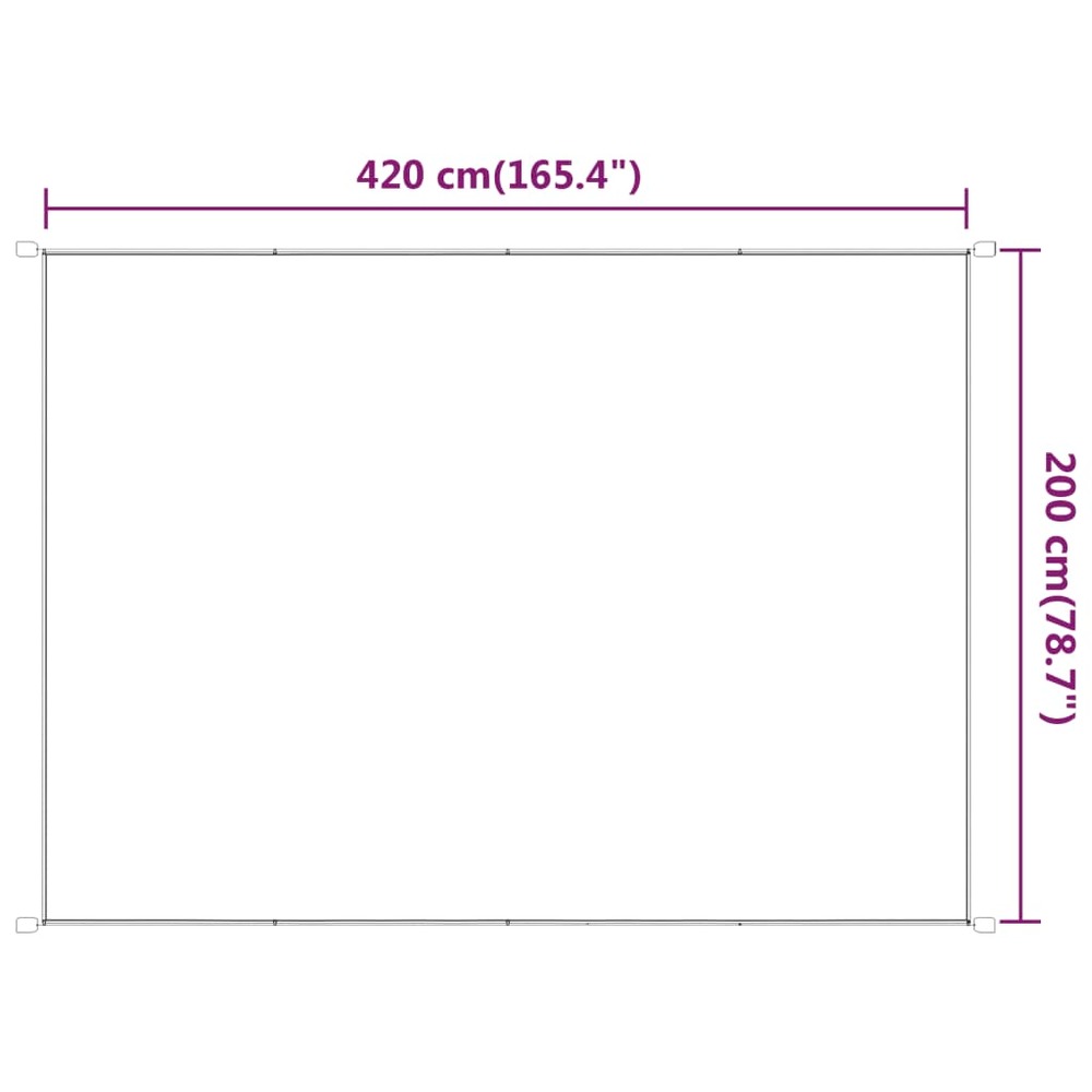 Auvent vertical 00x420 cm tissu oxford vert clair