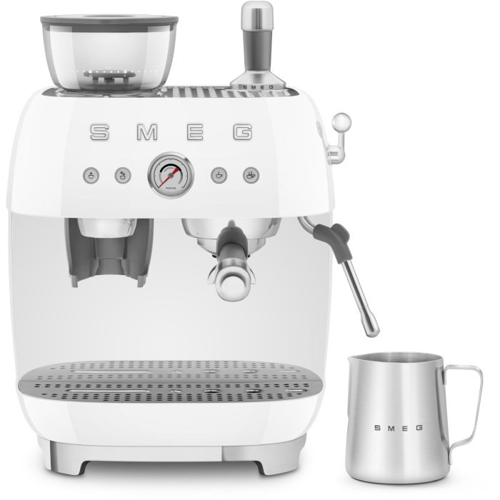 SMEG Espressomaschine mit Mahlwerk 50's Style EGF03WHEU Weiß