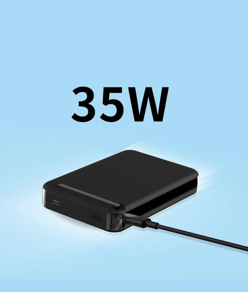 (35W) 10000mAh Magnetische Qi2 MagSafe USB C Powerbank Power Delivery Ladegerät inkl. USB C Ladekabel - Weiss