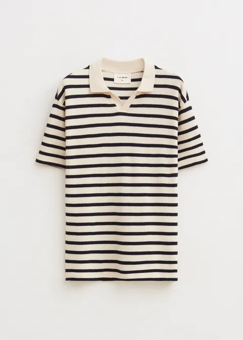 Johnny polo met strepen off-white (ECRU)
