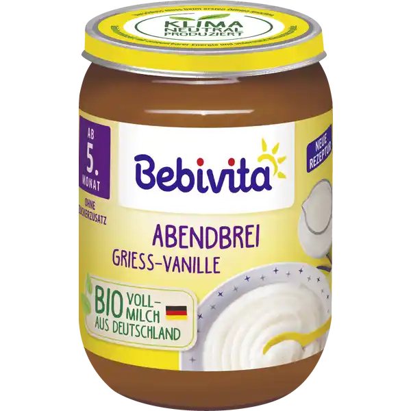 Bio Abendbrei Grieß-Vanille