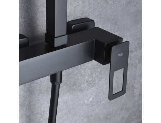 IMEX - Mitigeur de douche Colonne de douche noir mat - suecia