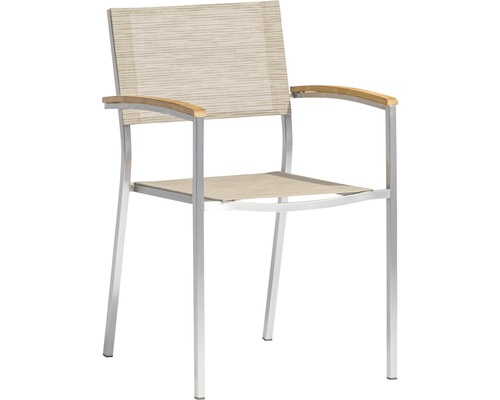Skye roestvrijstalen tuinmeubelset, 5-delig, beige