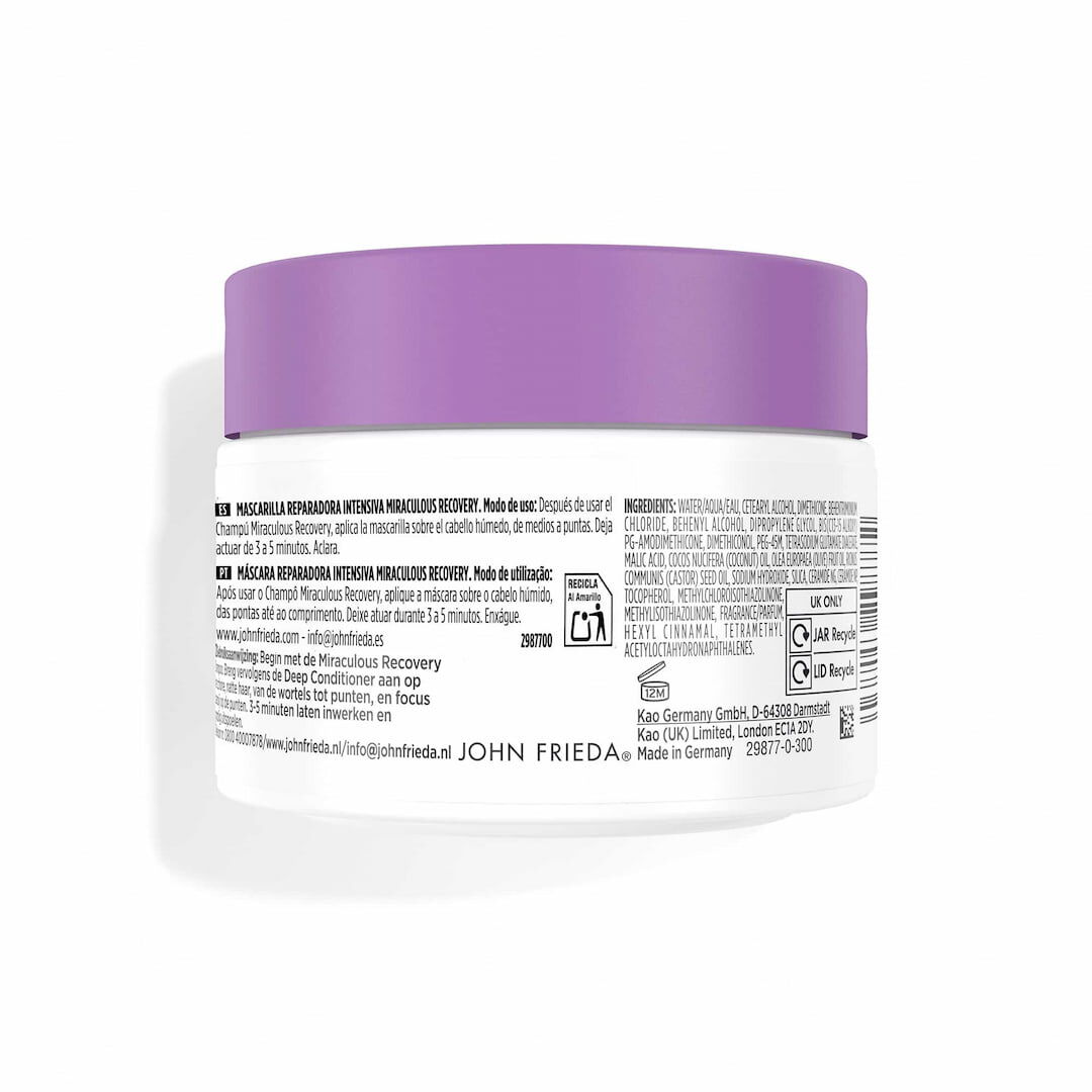 John Frieda Frizz Ease Miraculous Recovery Máscara Fortalecedora Intensiva - 250ml