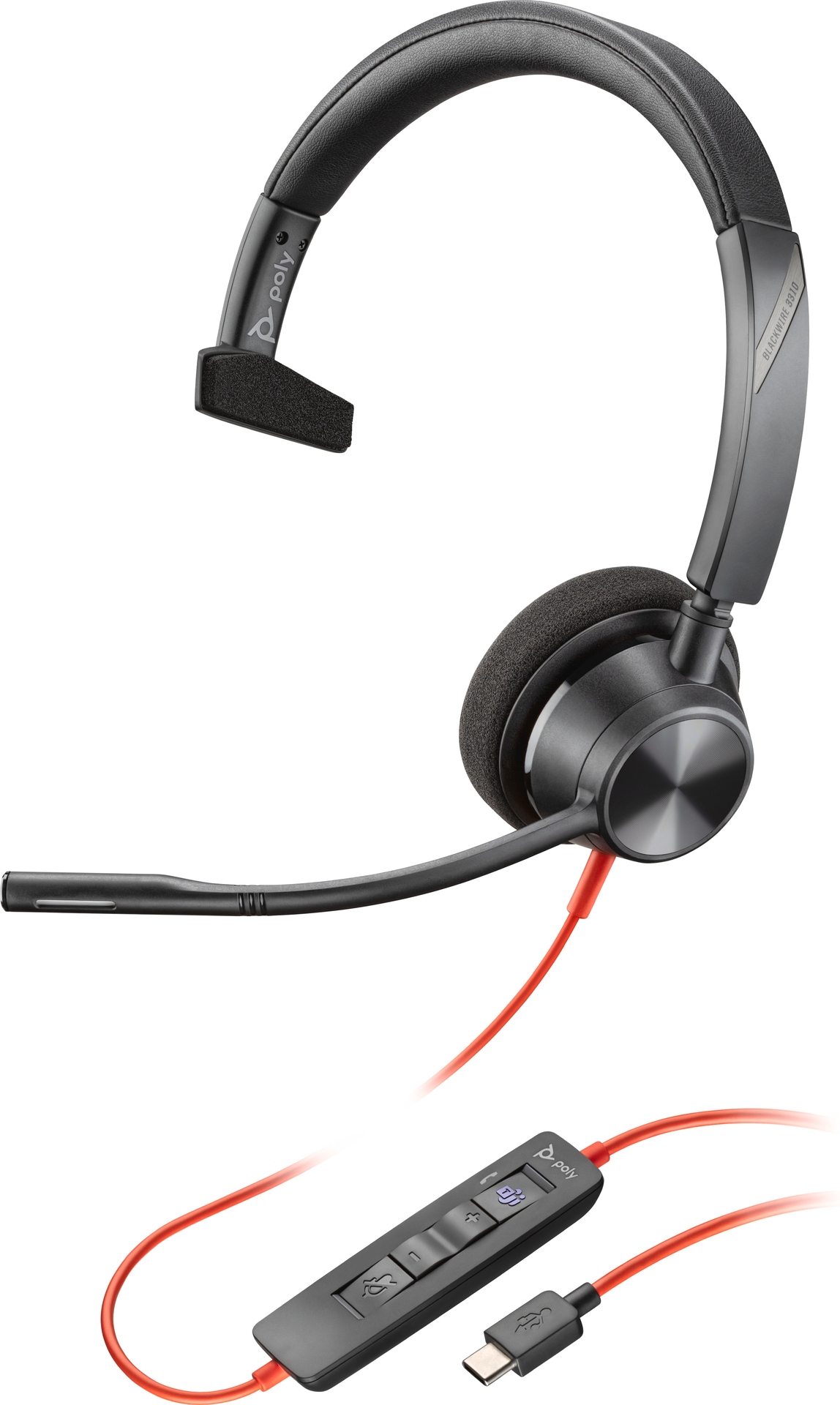 Poly Headset »Blackwire C3310 Mono USB-C/A Teams« Freisprechfunktion | Noise-Cancelling